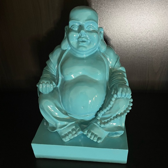 Smiling Teal Buddha by Three Hands Corp - Picture 2 of 6